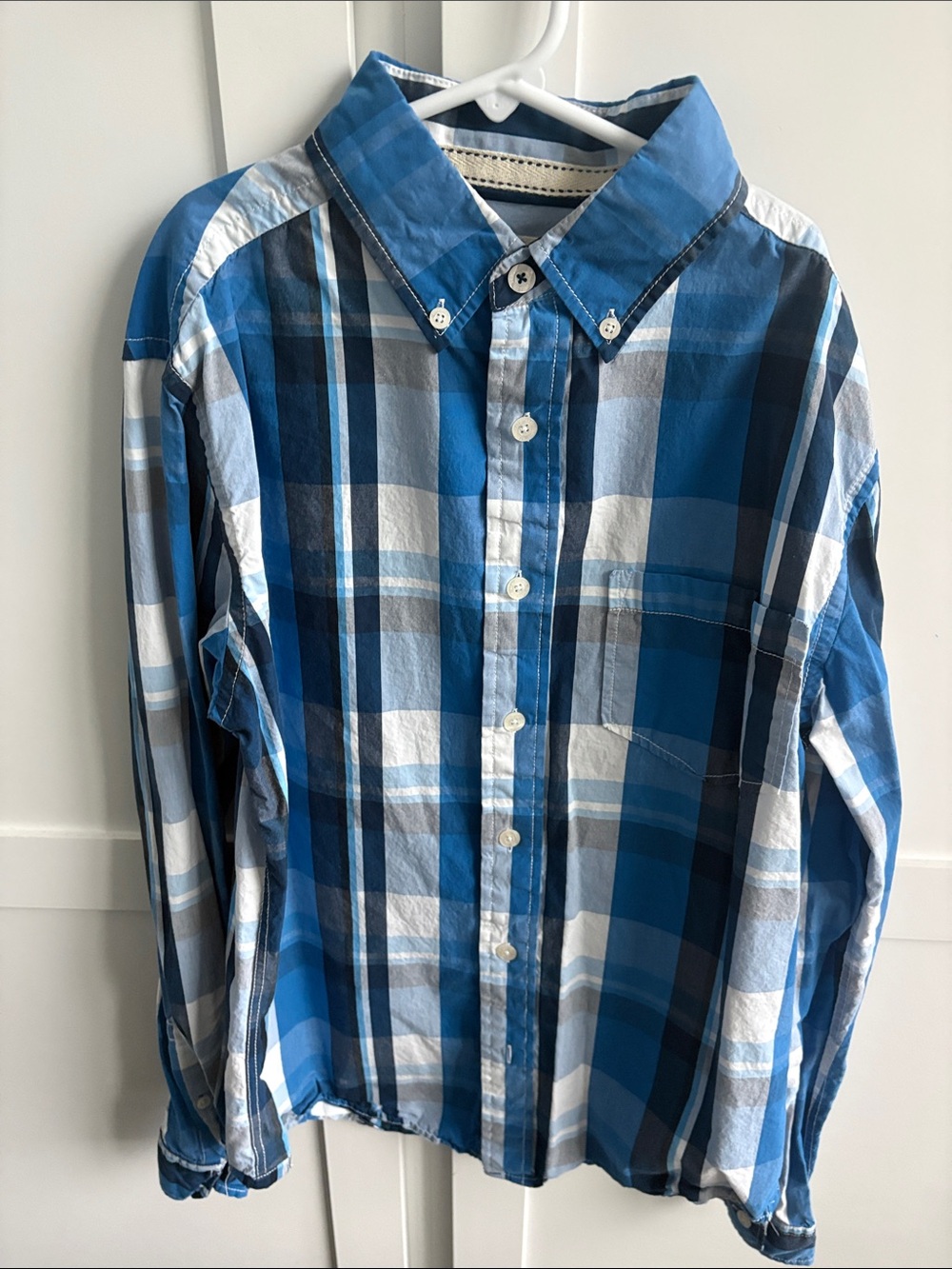 Aeropostale Blue Plaid Button-Down Shirt